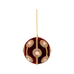 PTMD Avala Burgundy velvet ball w diamonds and pearls