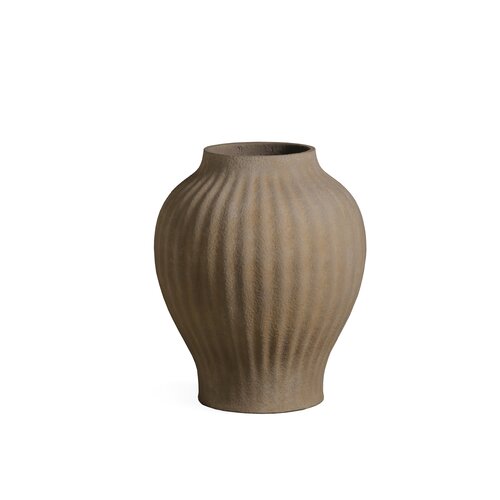 PTMD Beautii Brown fiber cement pot ribbed structure S