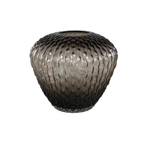PTMD Bridney Brown glass vase cactus structure round L - afbeelding 1