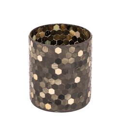 PTMD Calep Dark Green mosaic glass tealight straight L - afbeelding 2