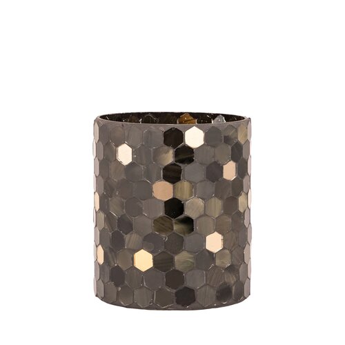 PTMD Calep Dark Green mosaic glass tealight straight M - afbeelding 1