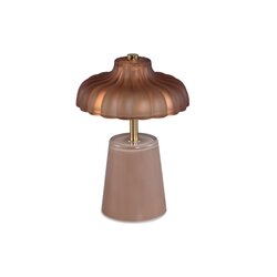 PTMD Chay Brown glass classic LED light w ribbed shade