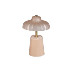 PTMD Chay Cream glass classic LED light w ribbed shade