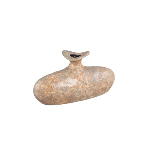 PTMD Coldin Taupe ceramic vase oval S
