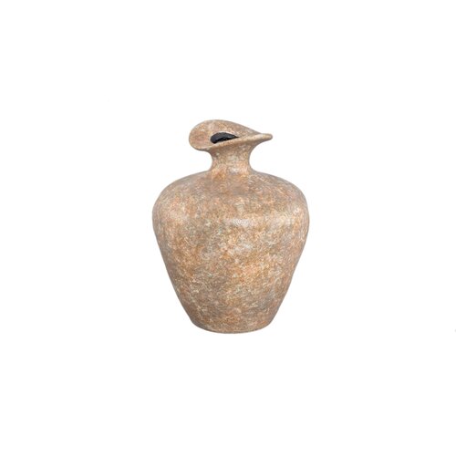 PTMD Coldin Taupe ceramic vase round S