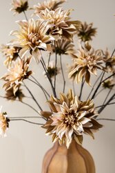 PTMD Dahlia Flower Beige 5 flower dahlia spray - afbeelding 4