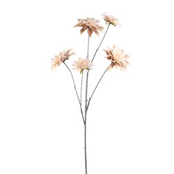 PTMD Dahlia Flower Beige 5 flower dahlia spray - afbeelding 1
