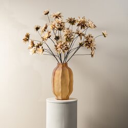 PTMD Dahlia Flower Beige 5 flower dahlia spray - afbeelding 3