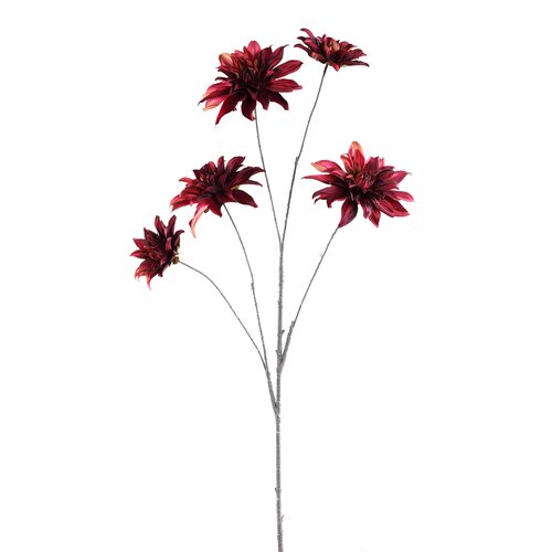 PTMD Dahlia Flower Burgundy 5 flower dahlia spray - afbeelding 1