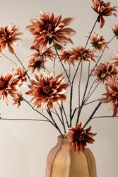 PTMD Dahlia Flower Peach 5 flower dahlia spray - afbeelding 4