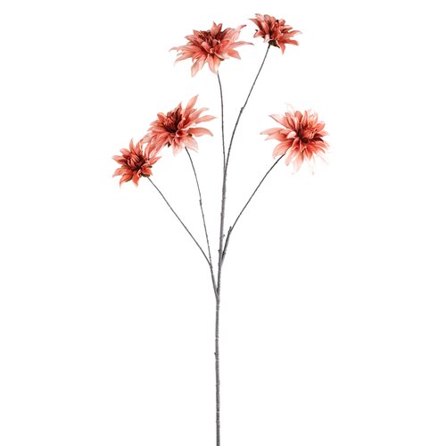 PTMD Dahlia Flower Peach 5 flower dahlia spray - afbeelding 1