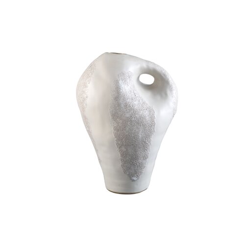PTMD Dangelo White ceramic irregular vase high L
