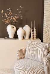 PTMD Dangelo White ceramic irregular vase high S - afbeelding 2