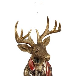 PTMD Dasher Brown poly reindeer head statue - afbeelding 3
