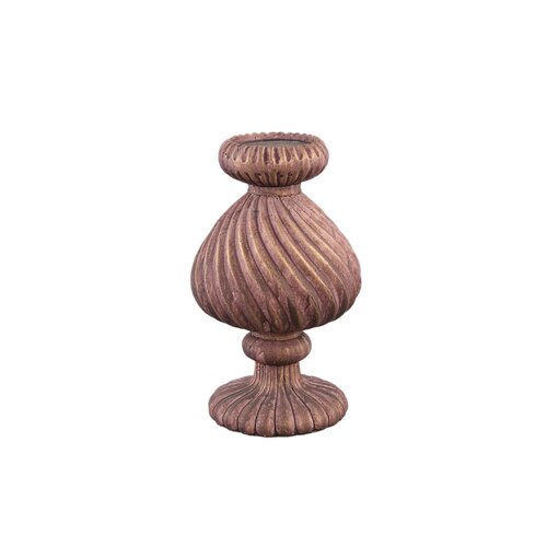 PTMD Diala Brown cement candleholder swirl pattern