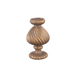 PTMD Diala Gold cement candleholder swirl pattern
