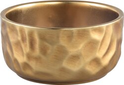 PTMD Dylon Gold ceramic pot hammered round L