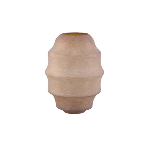 PTMD Elladie Amber round glass layered vase high - afbeelding 1