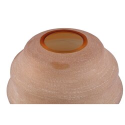 PTMD Elladie Amber round glass layered vase low - afbeelding 2