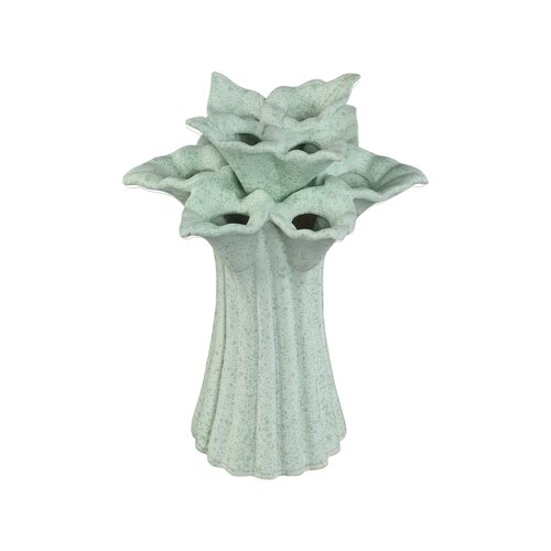 PTMD Ellodie Terquoise ceramic flower B tulip vase M