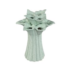 PTMD Ellodie Terquoise ceramic flower B tulip vase M