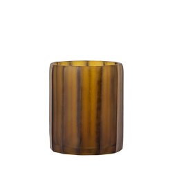 PTMD Elois Brown glass round angular tealight - afbeelding 1