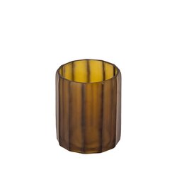 PTMD Elois Brown glass round angular tealight - afbeelding 2