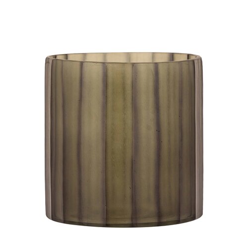 PTMD Elois Dark Grey glass round angular stormlight - afbeelding 1