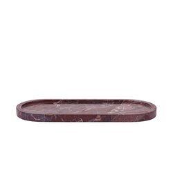 PTMD Eris Burgundy marble plate with border oval S