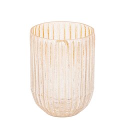 PTMD Evin Amber glass round stormlight crackle ombre L - afbeelding 2