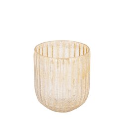 PTMD Evin Amber glass round stormlight crackle ombre S - afbeelding 2