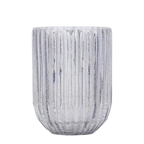 PTMD Evin Grey glass round stormlight crackle ombre L - afbeelding 1