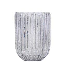 PTMD Evin Grey glass round stormlight crackle ombre L - afbeelding 1