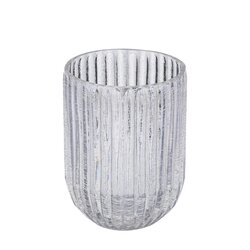 PTMD Evin Grey glass round stormlight crackle ombre L - afbeelding 2