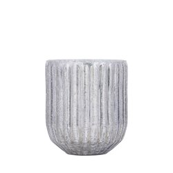 PTMD Evin Grey glass round stormlight crackle ombre S - afbeelding 1