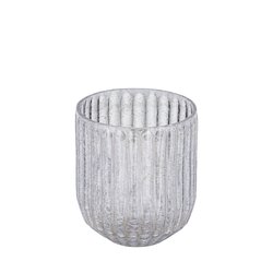 PTMD Evin Grey glass round stormlight crackle ombre S - afbeelding 2