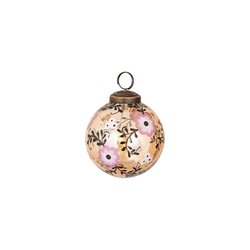 PTMD Flo Gold glass ball handpainted flowers B small