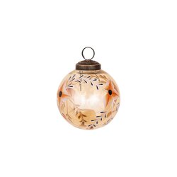 PTMD Flo Gold glass ball handpainted flowers C small