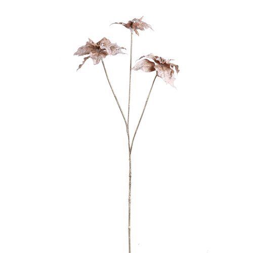 PTMD Garden Flower velvet Champagne poinsettia spray - afbeelding 1