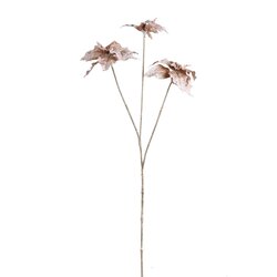 PTMD Garden Flower velvet Champagne poinsettia spray - afbeelding 1