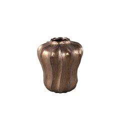 PTMD Hamish Bronze ceramic round wavy shaped vase S - afbeelding 1