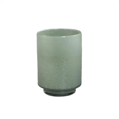 PTMD Hervy Mint Green glass vase round straight foot S