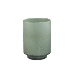 PTMD Hervy Mint Green glass vase round straight foot S