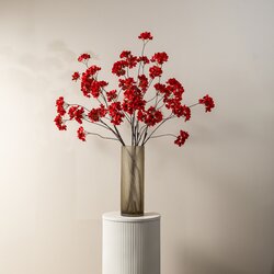 PTMD Hydrangea Flower Burgundy hydrangea flower spray - afbeelding 3