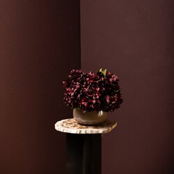 PTMD Hydrangea Flower Burgundy hydrangea stem small - afbeelding 3