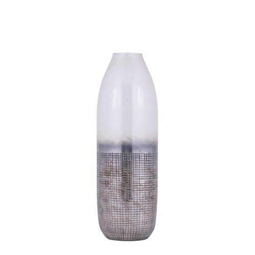 PTMD Imaria Cream round glass vase rough finish S - afbeelding 1