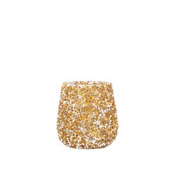 PTMD Ingra Gold glass round tealight with beads - afbeelding 1