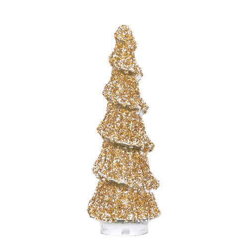 PTMD Ingra Gold glass tree shaped statue with beads L - afbeelding 1
