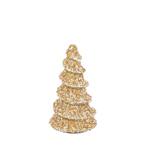 PTMD Ingra Gold glass tree shaped statue with beads S - afbeelding 1