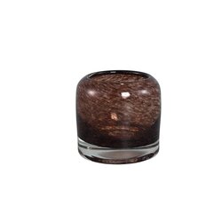 PTMD Jalenn Dark Brown heavy bubble glass tealight M